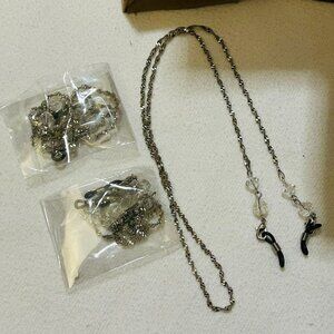 BUNDLE E. F. Designs Outasight Vintage Eyeglasses Chains NOS 10 Bxs/36 pcs